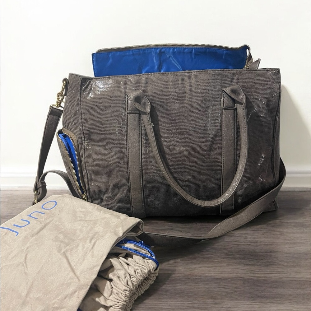 Juno Blu “Esalen” Breast Pump Bag in Grey